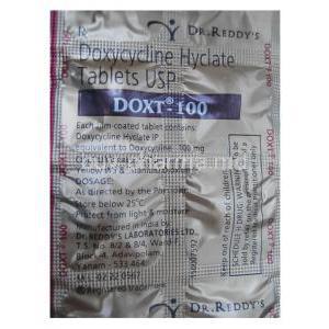 Generic  Vibramycin, Doxycycline 100 mg blister pack information