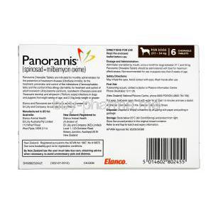 Panoramis , Spinosad  Milbemycin 1,620mg 27mg (27.1 to 54kg)  manufacturer