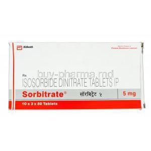 Sorbitrate, Generic  Isordil, Isosorbide Dinitrate, 5mg box