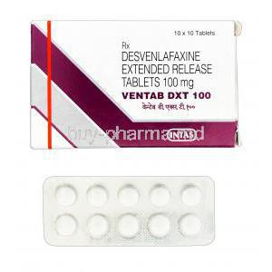 Ventab DXT, Generic Pristiq,  Desvenlafaxine 100mg Extended Release