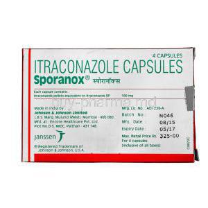 Sporanox, Itraconazole 100mg  Jassen