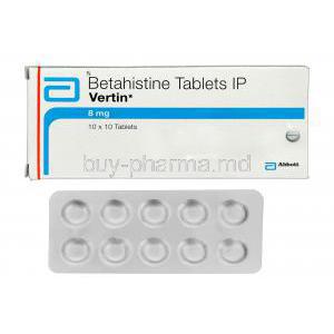 Vertin, Generic  Serc, Betahistine 8mg