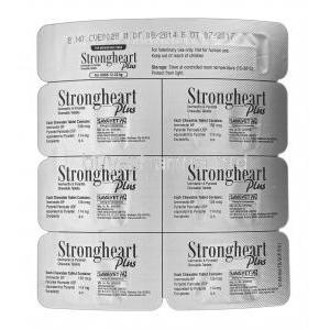 Strongheart Plus, Ivermectin and Pyrantel Chewable Tablets for Medium Size Dogs 12 to 22kg Tablet Strip Information