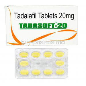 Tadasoft, Generic Cialis, Tadalafil 20 soft Tablet