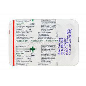 Nucoxia,  Etoricoxib, 60 mg packaging information