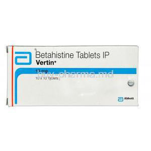 Vertin, Generic  Serc, Betahistine 16mg box