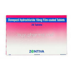 Zentiva, Generic  Aricept, Donepezil 10mg box