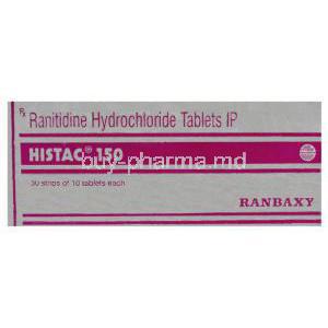 Generic  Zantac, Ranitidine 150 mg box