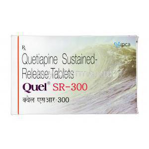 Quel SR 300, Generic Seroquel, Quetiapine 300mg Sustained Released Tablets box