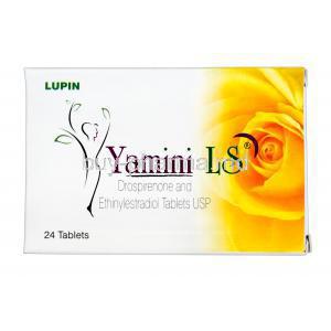 Yamini LS, Generic Yaz, Drospirenone 3mg Ethinyl Estradiol 0.02mg box