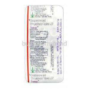 Yamini, Generic Yaz, Drospirenone 3mg Ethinyl Estradiol 0.03mg packaging information