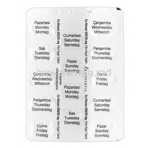 Co-Diovan, Valsartan 320mg, hydrochlorothiazide 25 mg packaging