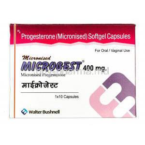 Microgest, Generic Prometrium, Micronized Progesterone 400mg box