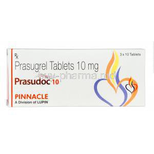 Prasudoc, Generic Efient, Prasugrel 10mg box