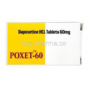 Poxet, Generic Priligy, Dapoxetine 60mg box