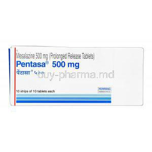 Pentasa, Mesalazine 500mg box