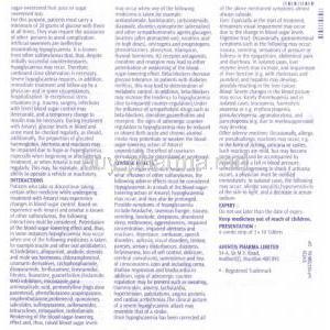 Amaryl,  Glimepiride Information Sheet 2
