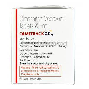 Olmetrack, Generic Benicar, Olmesartan Medoxomil 20mg box