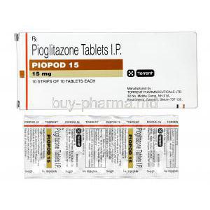 Piopod, Generic  Actos, Pioglitazone 15mg