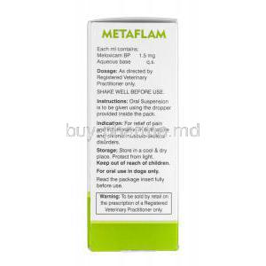 Metaflam, Meloxicam 15ml Oral Suspension