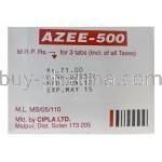 Azee, Azithromycin 500mg Box Cipla Manufacturer