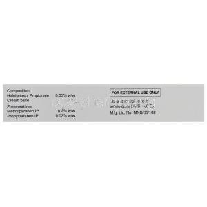 Generic Ultravate, Halobetasol  Propionate Cream composition