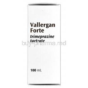 Vallergan Forte, Trimeprazine Tartrate 100ml Syrup box