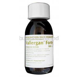 Vallergan Forte, Trimeprazine Tartrate 100ml Syrup bottle information