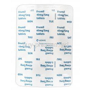 Frumil, Furosemide 40mg, Amiloride 5mg box blister pack