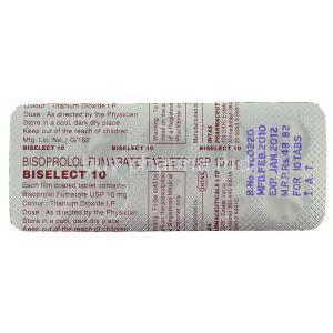 Biselect, Bisoprolol 10 Mg Packaging