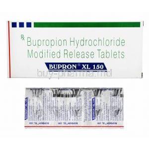 Bupron, Bupropion 150mg box and tablets