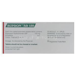 Bupron, Bupropion Hydrochloride  150 mg SR manufacturing data