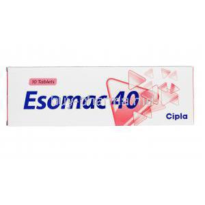 Esomac 40, Generic Nexium, Esomeprazole 40mg Box