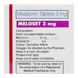 Generic Transzone,  Melatonin 3 mg  info