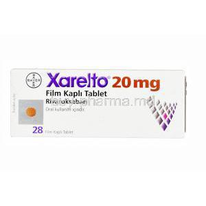 Xarelto, Rivaroxaban 20mg Box