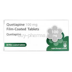 Quetiapine, Generic Seroquel, Quetiapine 100mg Box