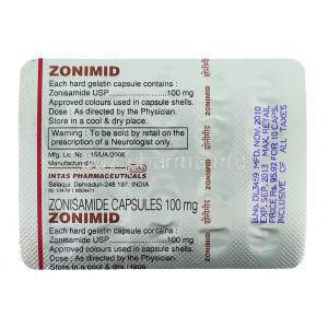 Zonimid, Zonisamide packaging