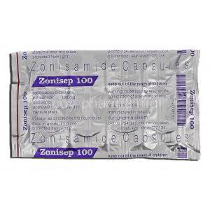 Zonisep, Zonisamide, 100 mg, Strip