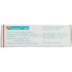 Ursocol, Ursodeoxycholic Acid  300 Mg Box Composition