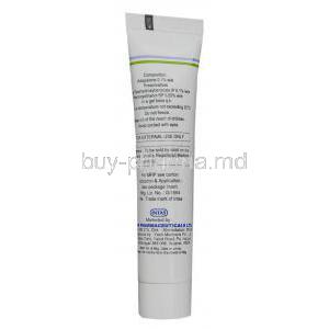 Generic  Differin, Adapalene Topical 0.1% Gel tube info