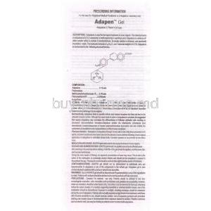 Generic  Differin, Adapalene Topical 0.1% Gel information sheet 1