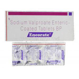 Encorate, Sodium Valproate, 200mg, Tablet