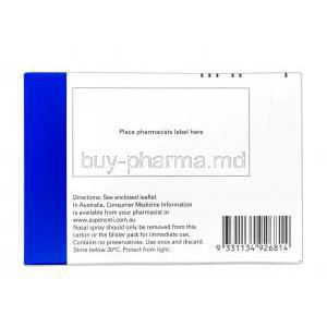 Imigran Nasal Spray, Sumatriptan 20mg in 0.1ml Box Information