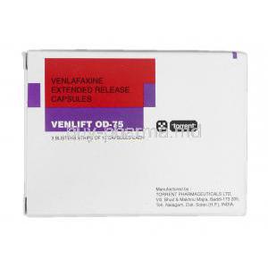 Venlift OD, Venlafaxine XR, 75 mg, Box