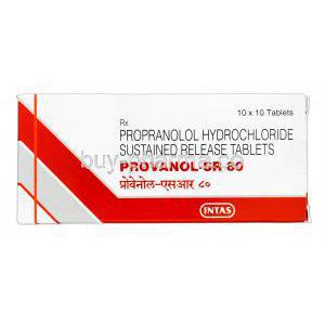 Provanol-SR 80, Generic Inderal, Propranolol Hcl 80mg Sustained Release Box