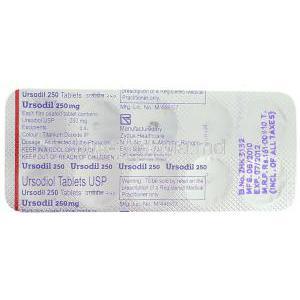 Ursodil, Ursodiol Packaging