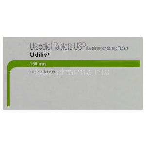 Udiliv, Generic Chenix, Ursodiol 150mg Box Back