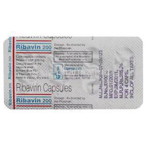 Generic Copegus , Ribavirin 200 mg Capsule information