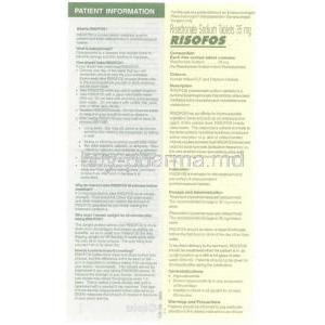 Generic  Actonel, Risedronate 35 mg information sheet