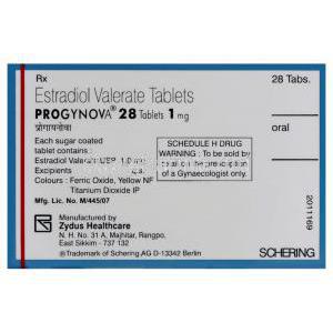 Progynova , Estradiol 1 mg Tablets